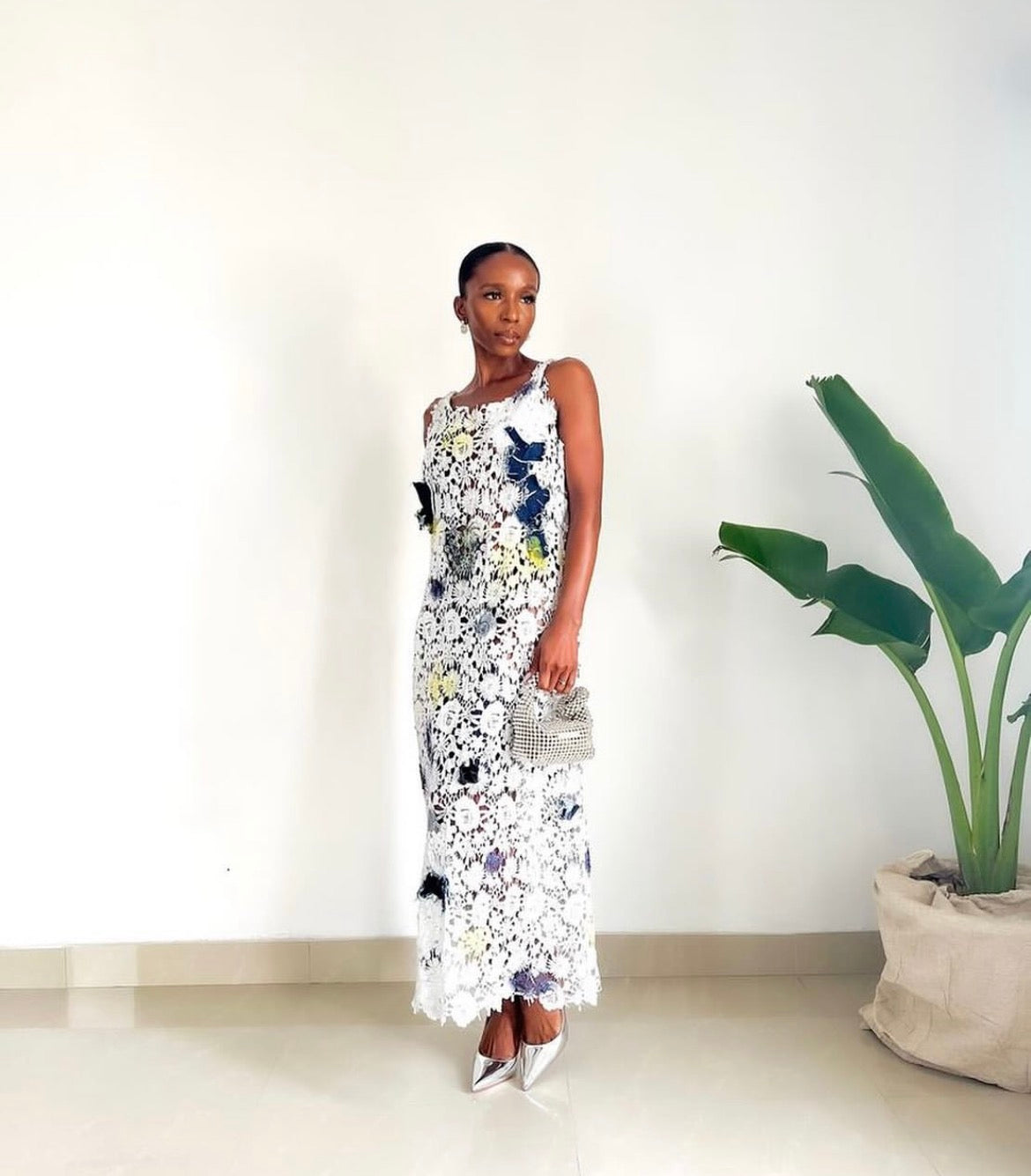 3-D Appliqué Lace Dress