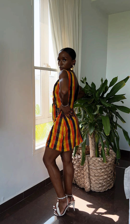 Checkered Open Back Mini