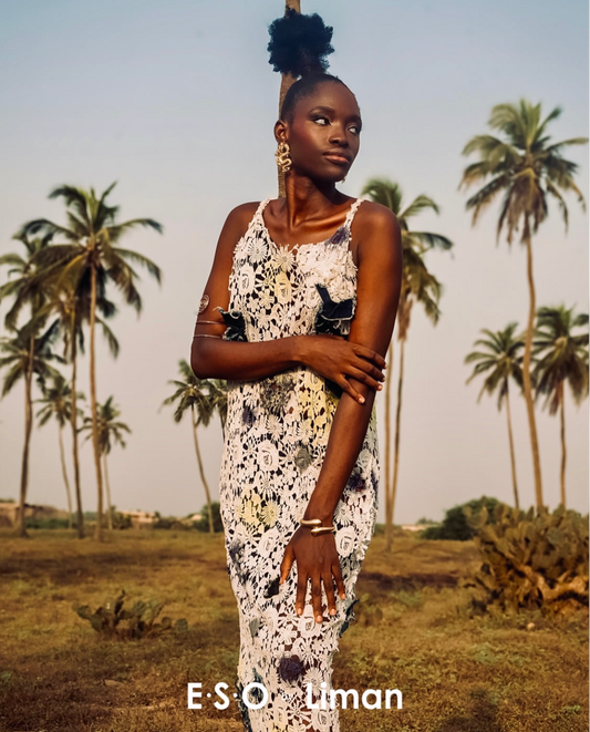 3-D Appliqué Lace Dress