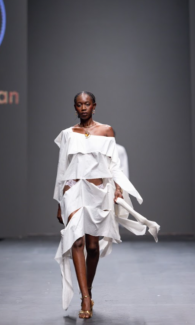 Deconstructed Strips Dress