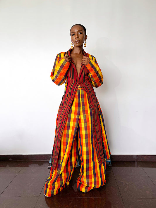 Beaded Silhouette Coat Set